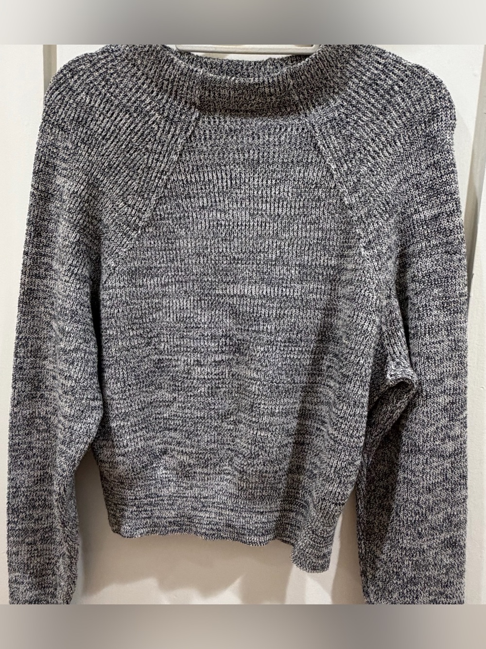 Free People Gray Marled Crewneck Sweater